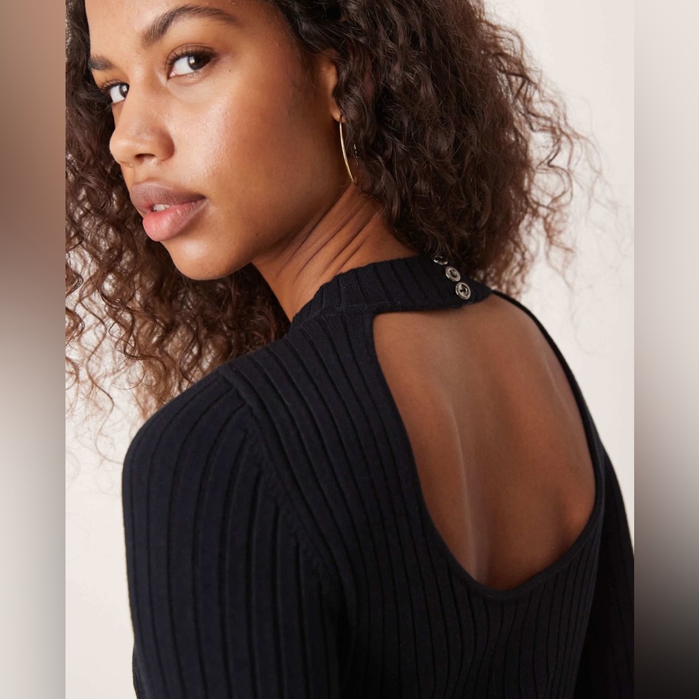 NWT Free People Emmy Mini Knit Black Dress size S, XL - Picture 3 of 9